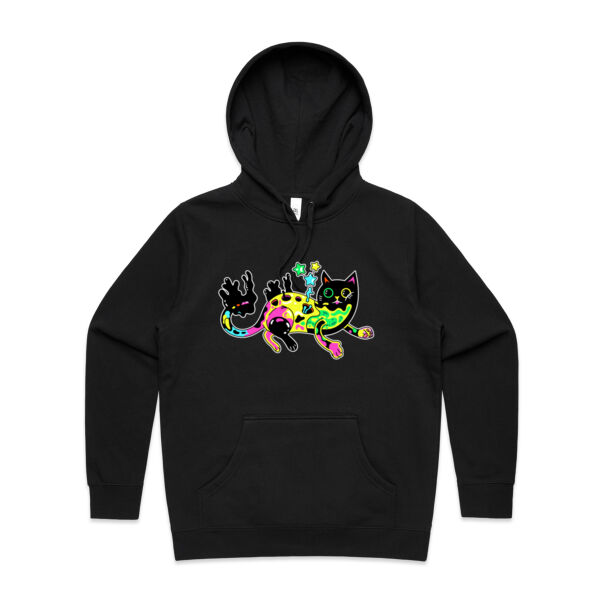Neon Mimic Cat - AS Colour - Women's Stencil Hood Thumbnail