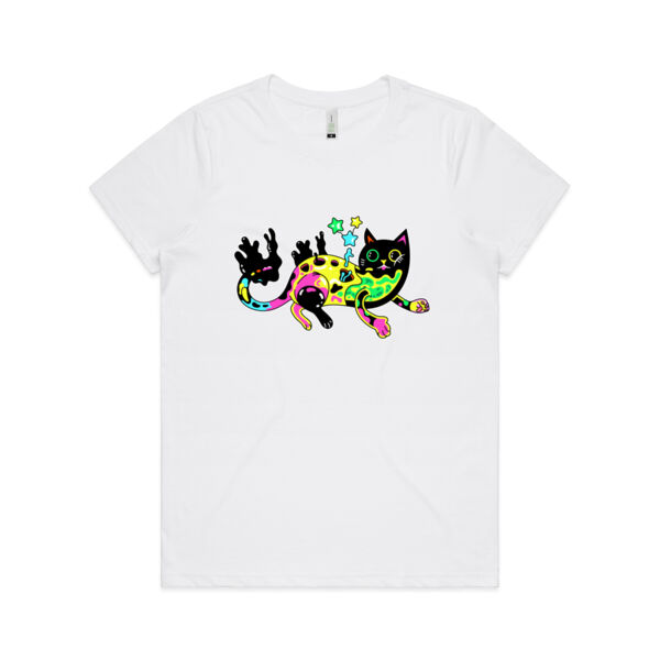 Neon Mimic Cat - AS Colour - Women's  Maple ORGANIC Tee Thumbnail