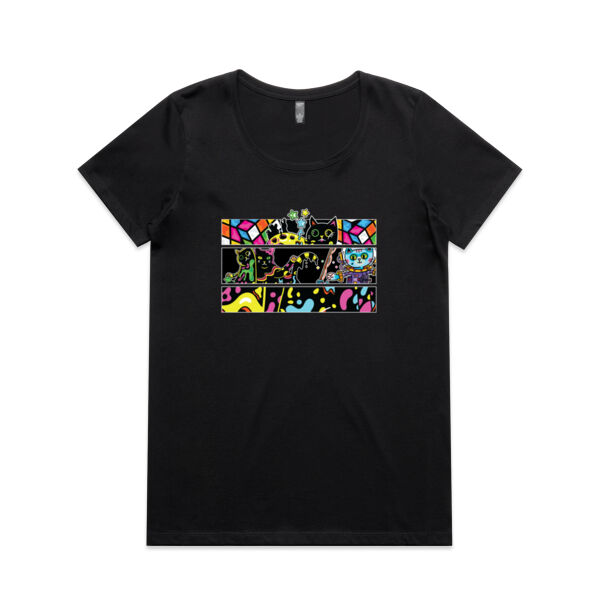 Fluro Cat Universe - AS Colour - Women's Maple Scoop Tee Thumbnail