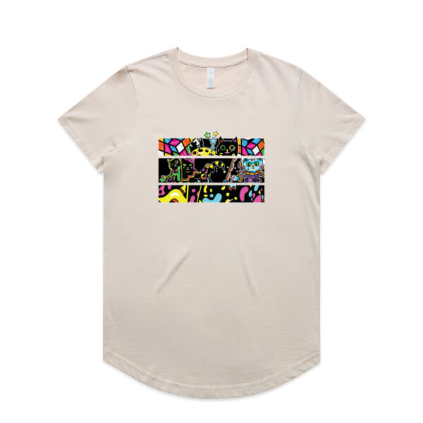 Fluro Cat Universe - AS Colour - Women's Maple Curve Tee Thumbnail