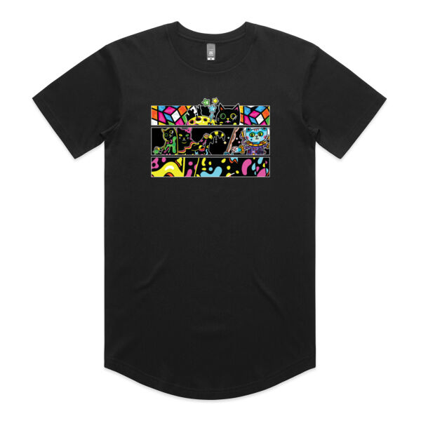 Fluro Cat Universe - AS Colour - Staple Curve Tee Thumbnail