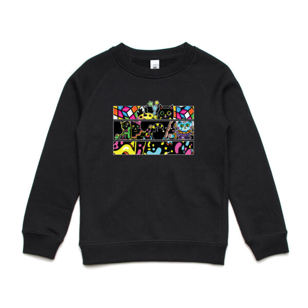 Fluro Cat Universe - AS Colour - Youth Supply Crew Sweatshirt Thumbnail