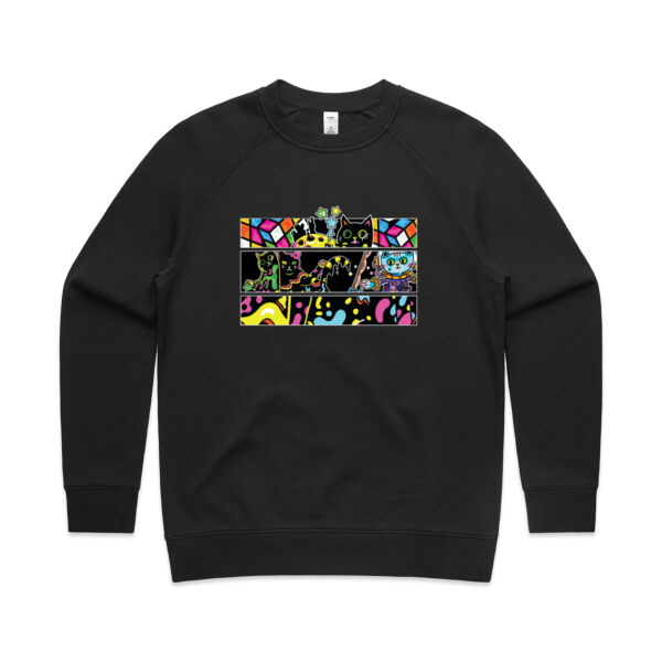 Fluro Cat Universe - AS Colour - Women's Supply Crew Thumbnail