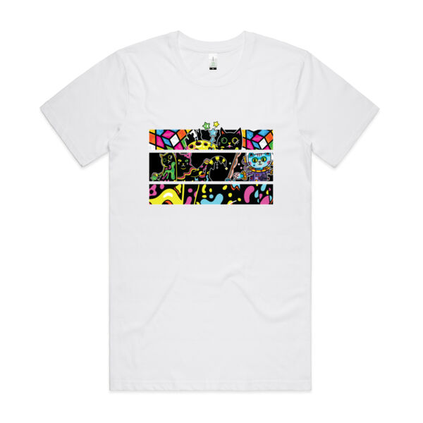 Fluro Cat Universe - AS Colour - Organic Cotton Unisex Tee Thumbnail