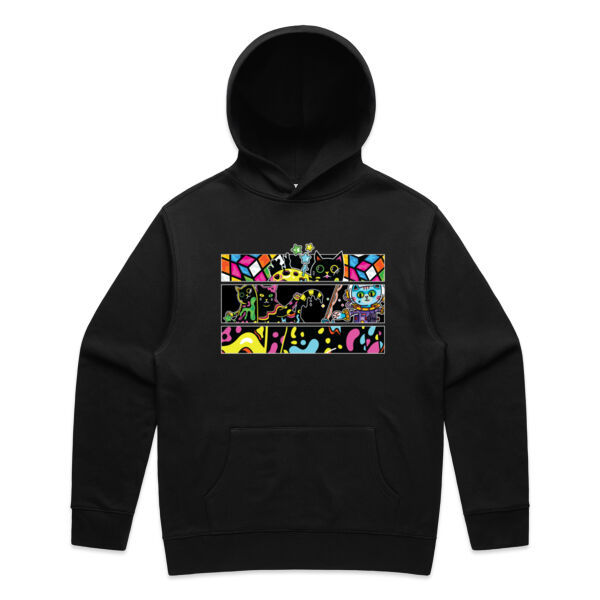 Fluro Cat Universe - AS Colour - Mens Relax Hood Thumbnail