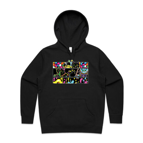Fluro Cat Universe - AS Colour - Women's Stencil Hood Thumbnail