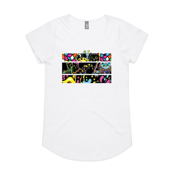 Fluro Cat Universe - AS Colour - Women's 'Mali' Scoop Tee Thumbnail