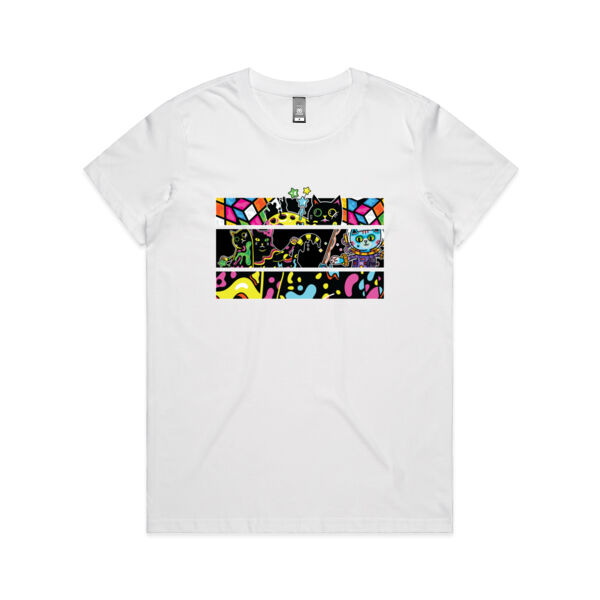Fluro Cat Universe - AS Colour - Women's Maple Tee Thumbnail