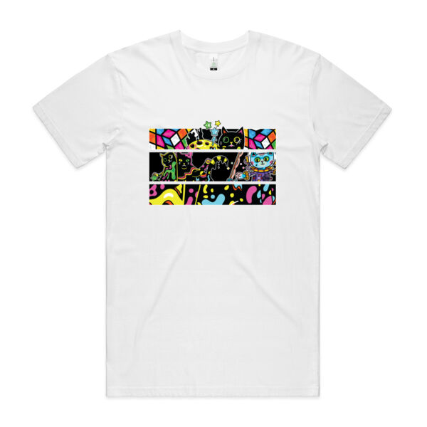 Fluro Cat Universe - AS Colour - Organic Staple Tee Thumbnail