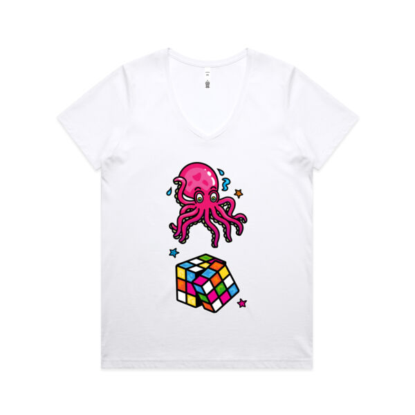 Octo Cube - AS Colour - Women's Maple V Neck Tee Thumbnail