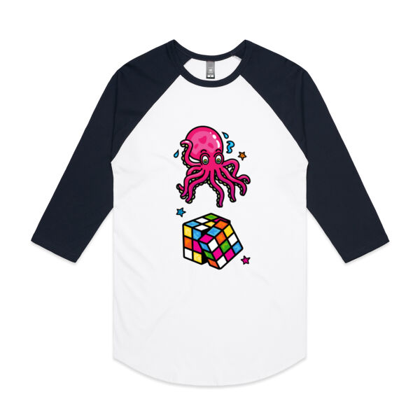 Octo Cube - AS Colour - 3/4 Raglan Baseball Sleeve Tee Thumbnail
