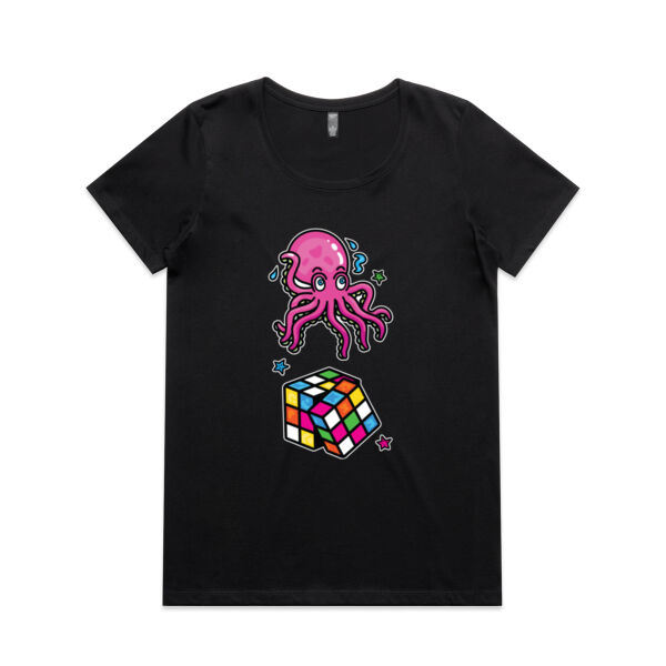 Octo Cube - Pink - AS Colour - Women's Maple Scoop Tee Thumbnail