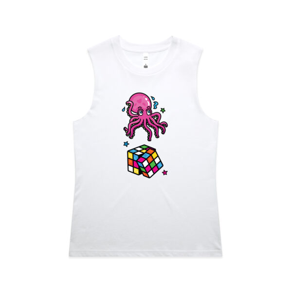 Octo Cube - Pink - AS Colour - Women's Maple Tank Thumbnail