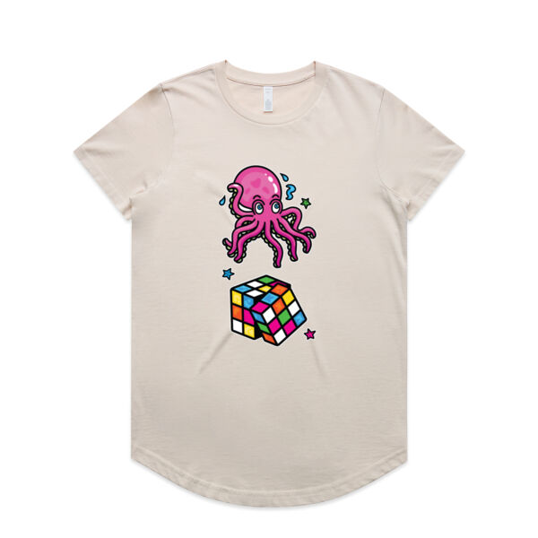 Octo Cube - Pink - AS Colour - Women's Maple Curve Tee Thumbnail