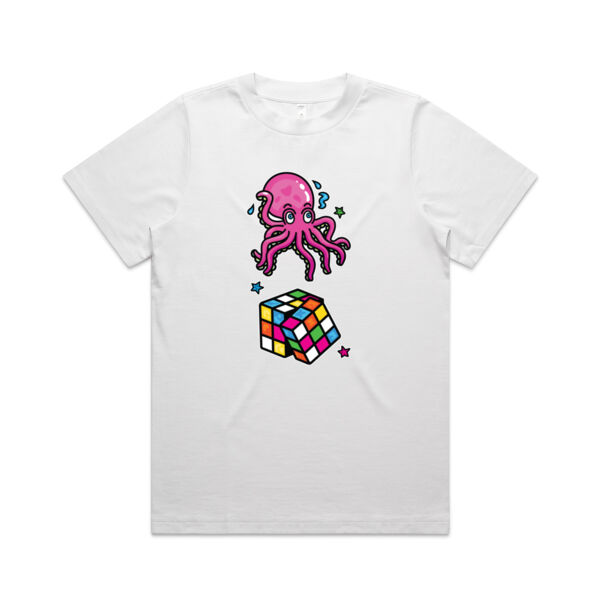 Octo Cube - Pink - AS Colour - Women's Heavy Tee Thumbnail