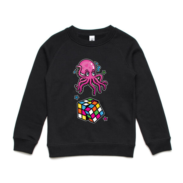Octo Cube - Pink - AS Colour - Youth Supply Crew Sweatshirt Thumbnail