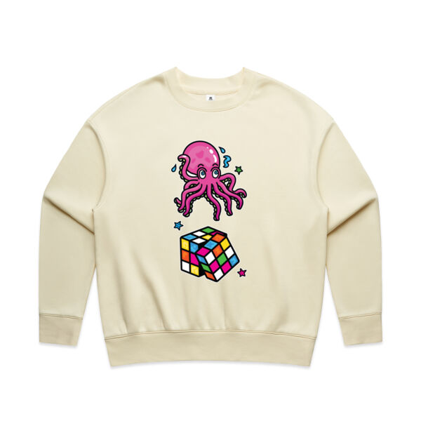Octo Cube - Pink - AS Colour - Women's Relax Crew Thumbnail