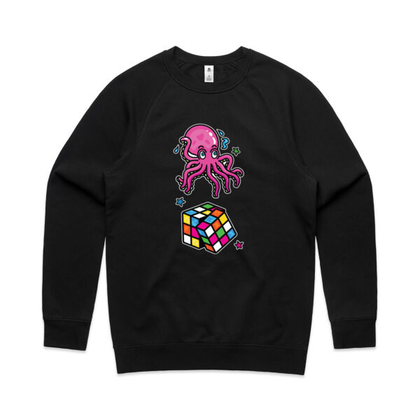 Octo Cube - Pink - AS Colour - Men's Supply Crew Sweatshirt Thumbnail