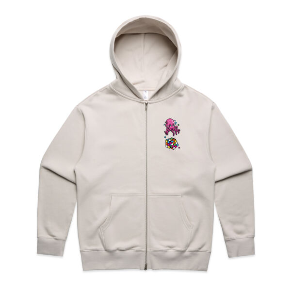 Octo Cube - Pink - AS Colour - Heavy Zip Hood Thumbnail