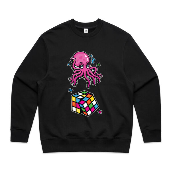 Octo Cube - Pink - AS Colour - Men's Heavy Crew Thumbnail