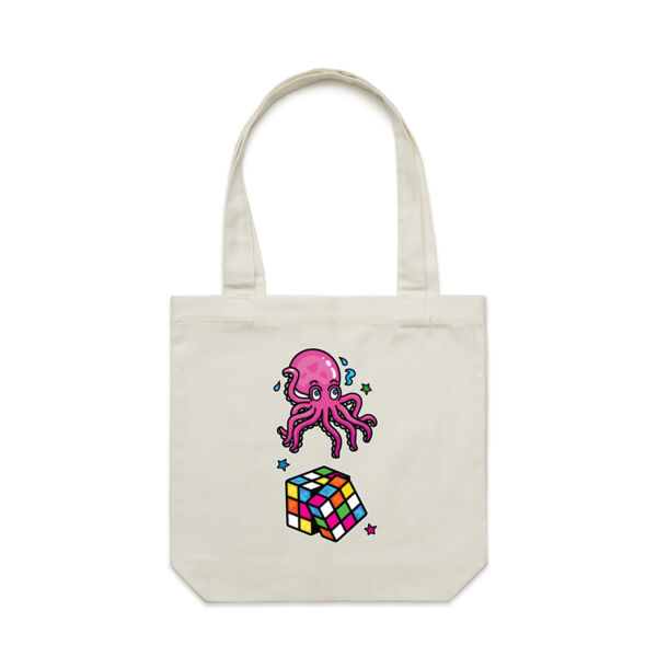 Octo Cube - Pink - AS Colour - Canvas Tote 'Carrie' Bag  Thumbnail