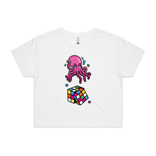 Octo Cube - Pink - AS Colour - Women's Crop Tee Thumbnail