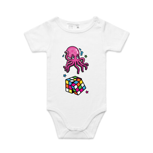 Octo Cube - Pink - AS Colour - Baby 'Mini-me' Onesie Romper Thumbnail