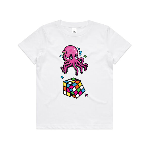 Octo Cube - Pink - AS Colour - Kids Youth Tee Thumbnail