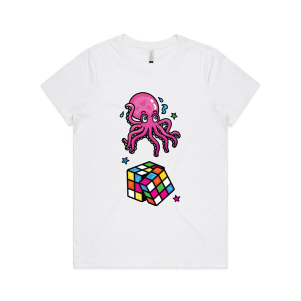 Octo Cube - Pink - AS Colour - Women's  Maple ORGANIC Tee Thumbnail