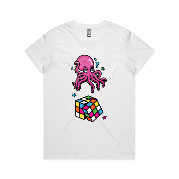 Octo Cube - Pink - AS Colour - Women's Maple Tee Thumbnail