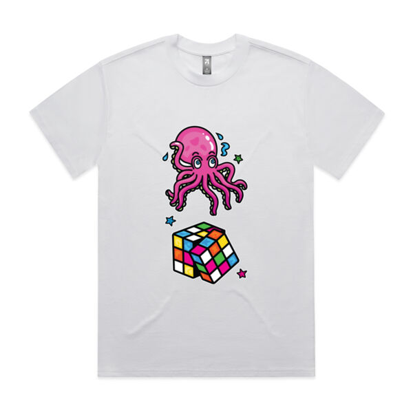 Octo Cube - Pink - AS Colour - Men's Heavy Tee Thumbnail