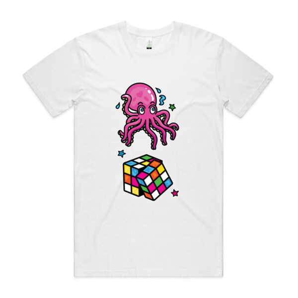 Octo Cube - Pink - AS Colour - Organic Staple Tee Thumbnail