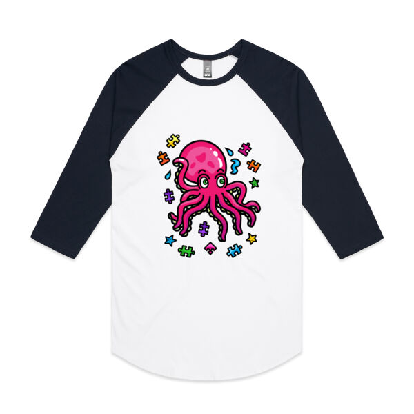 Octo Puzzle - AS Colour - 3/4 Raglan Baseball Sleeve Tee Thumbnail