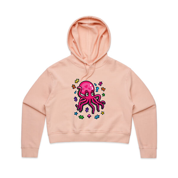 Octo Puzzle - AS Colour - Women's Crop Hood Thumbnail