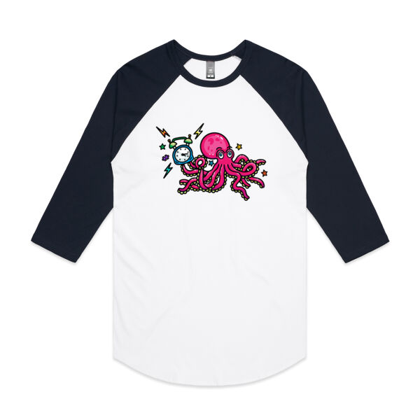 Clock-topus - AS Colour - 3/4 Raglan Baseball Sleeve Tee Thumbnail