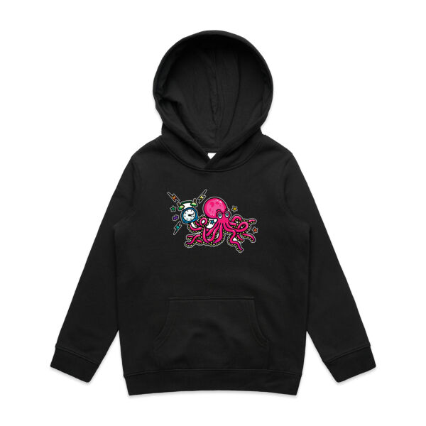Clock-topus - AS Colour - Youth Supply Hood Sweatshirt Thumbnail