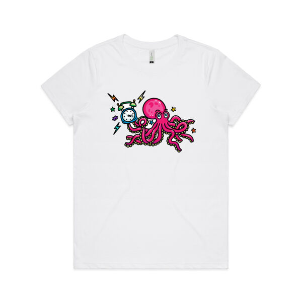 Clock-topus - AS Colour - Women's  Maple ORGANIC Tee Thumbnail