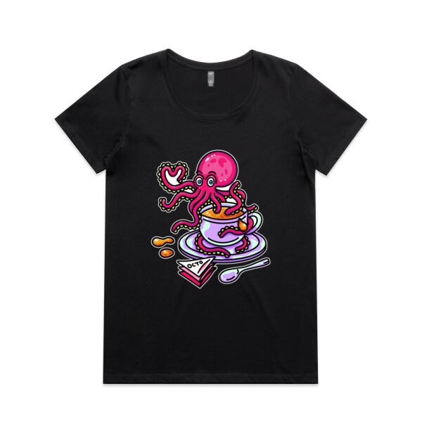 Octopied with Tea - AS Colour - Women's Maple Scoop Tee Thumbnail