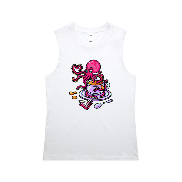 Octopied with Tea - AS Colour - Women's Maple Tank Thumbnail