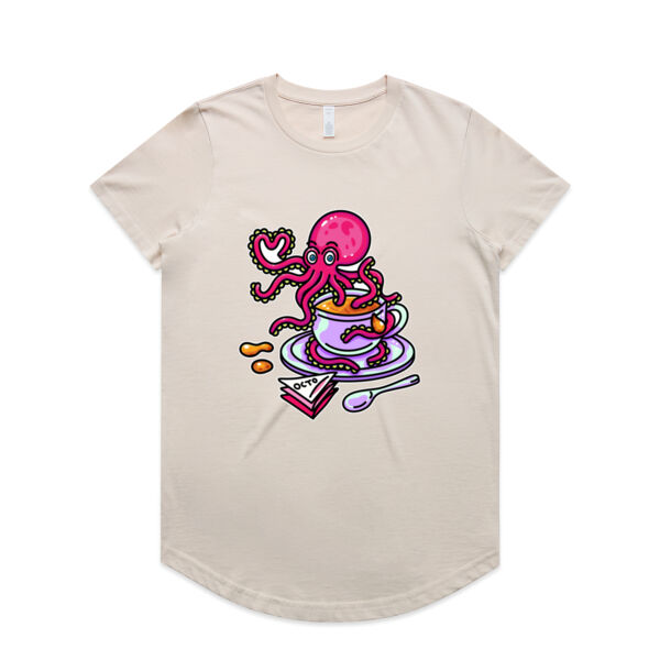 Octopied with Tea - AS Colour - Women's Maple Curve Tee Thumbnail