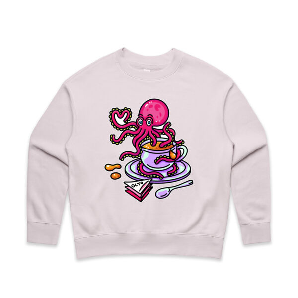 Octopied with Tea - AS Colour - Women's Relax Crew Thumbnail