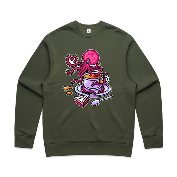 Octopied with Tea - AS Colour - Men's Relax Crew Thumbnail