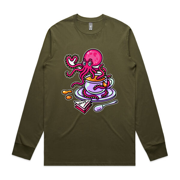 Octopied with Tea - AS Colour -  Men's Staple L/S Tee  Thumbnail
