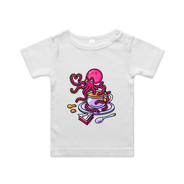 Octopied with Tea - AS Colour - Infant Wee Tee Thumbnail