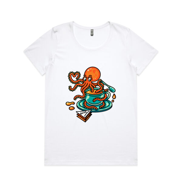Octopied with Tea - V2 - AS Colour - Women's Maple Scoop Tee Thumbnail