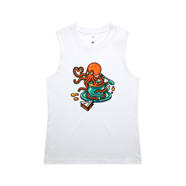 Octopied with Tea - V2 - AS Colour - Women's Maple Tank Thumbnail