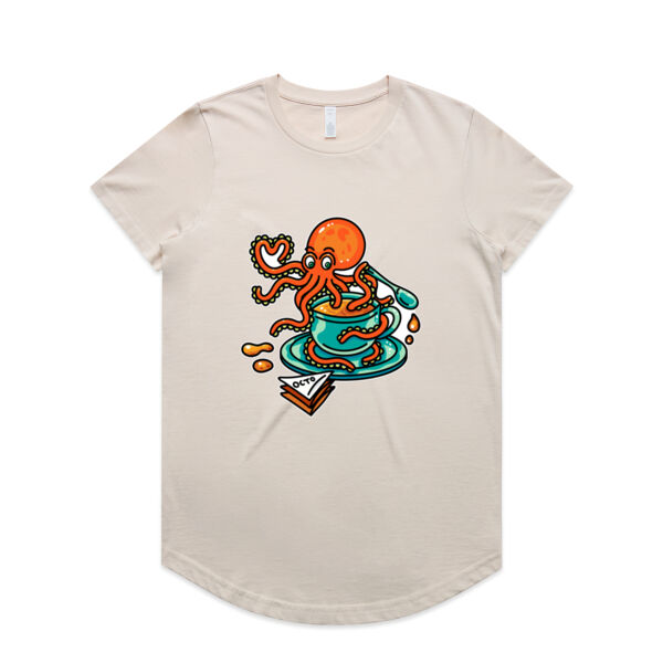 Octopied with Tea - V2 - AS Colour - Women's Maple Curve Tee Thumbnail