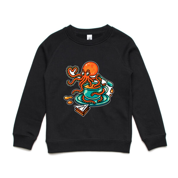Octopied with Tea - V2 - AS Colour - Youth Supply Crew Sweatshirt Thumbnail