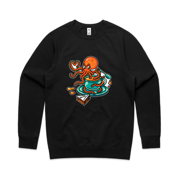 Octopied with Tea - V2 - AS Colour - Men's Supply Crew Sweatshirt Thumbnail
