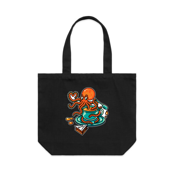 Octopied with Tea - V2 - AS Colour Shoulder Tote Bag Thumbnail
